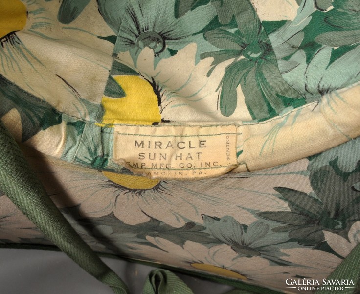 Retro női  MIRACLE   SUN HAT angol napkalap, vászonkalap, 58x54 cm