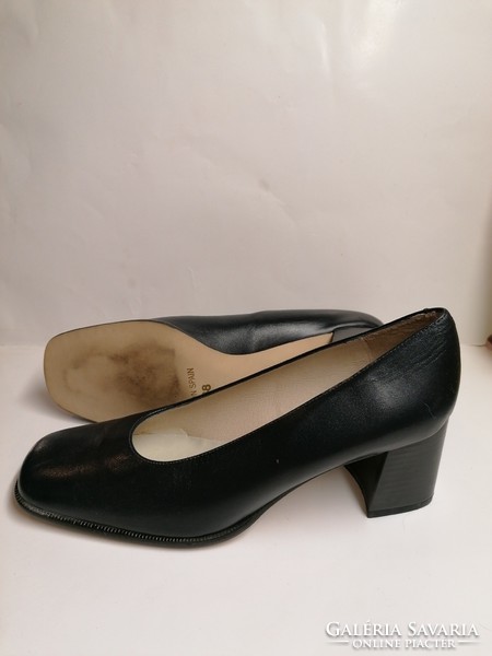 Black women's leather shoes (980)