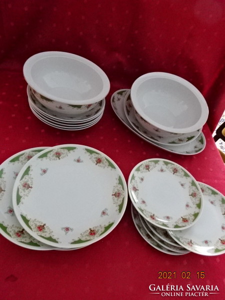 Henneberg German porcelain, 20-piece tableware with rose pattern. He has!