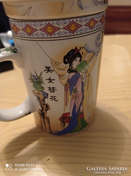 Oriental geisha tea mug