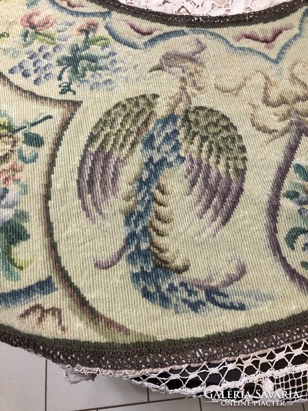 Oval wool tapestry tablecloth