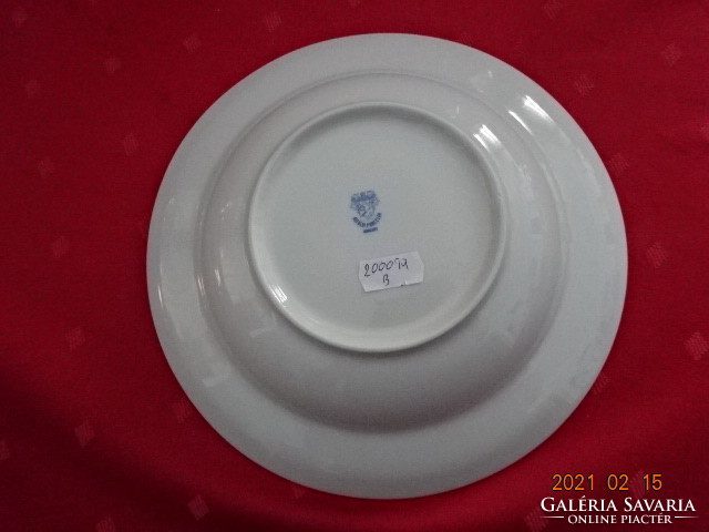 Lowland porcelain, deep plate with flower pattern, diameter 22 cm. He has!