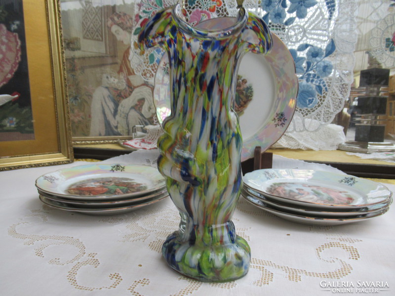 Rare hand shaped craft glass vase