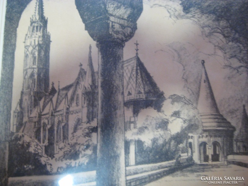 Zádor István : Budapest Koronázó Templom    34 x 28  cm