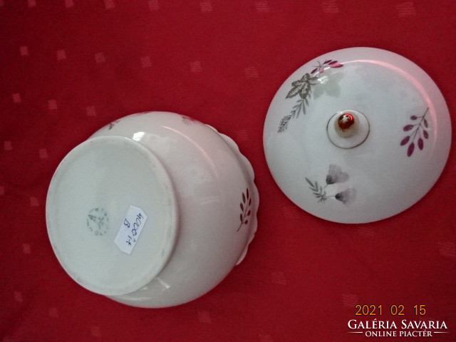 Hollóház porcelain, large sugar holder, upper diameter 12 cm. He has! Jókai.
