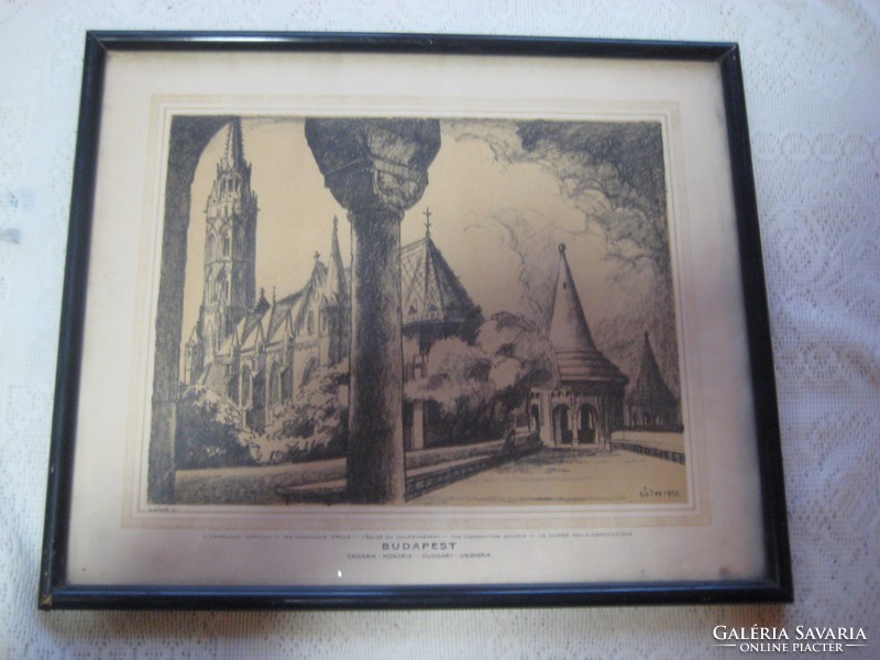 István Zádor: the coronation church in Budapest 34 x 28 cm