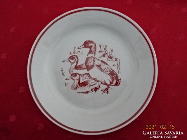 Zsolnay porcelán, állatfigurás  süteményes tányér, átmérője 17,5 cm. Vanneki!