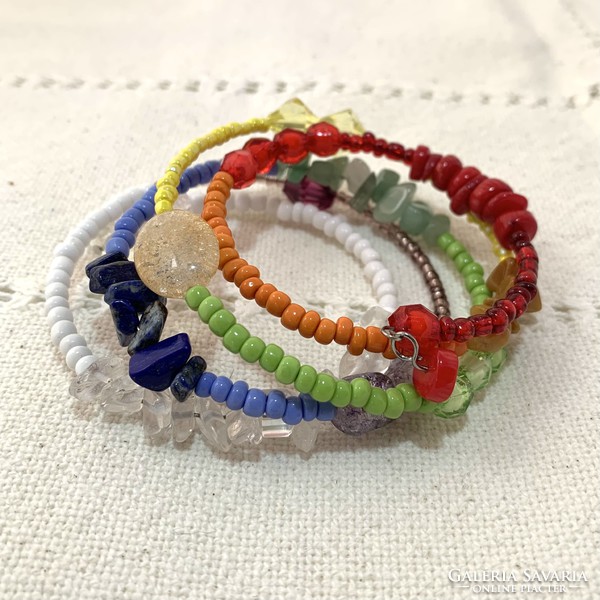 Chakra harmonizing bracelet - 7 chakra bracelet - gemstone bracelet - bangle size: m