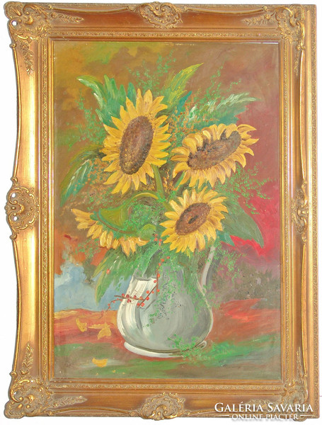 Virágcsendélet ismeretlen festőtől - csak a festmény, a keret nem része az eladásnak
