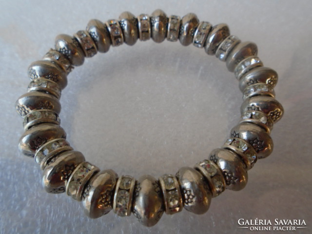 Original Tömőr Tibetan silver women's bracelet with rubber, good for each wrist, 1 cm