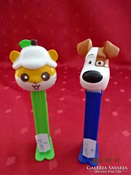 Pez candy dispenser, two varieties, dog and teddy bear. He has!