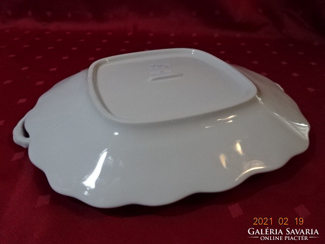 Herend porcelain, white cake bowl with two handles. Width 29.5 Cm. There are! Jókai.