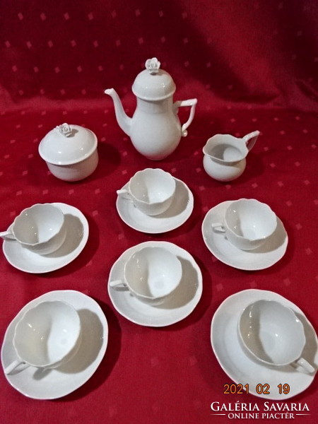 Herend porcelain, white coffee set, 15 pieces. He has!