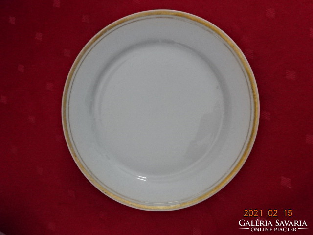 Lowland porcelain, golden-edged cake plate, diameter 19 cm. He has!