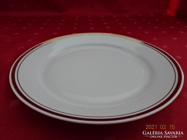 Lowland porcelain, golden-edged cake plate, diameter 19 cm. He has!