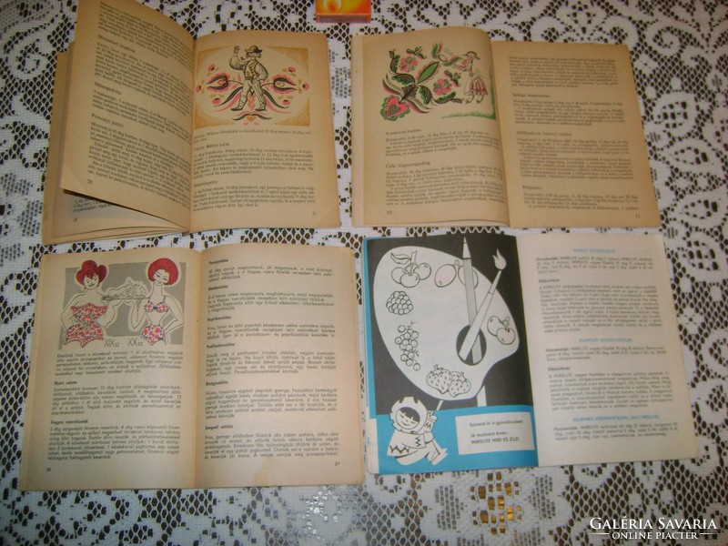 Old cookbook, booklet 1967/68/70... Four pieces together