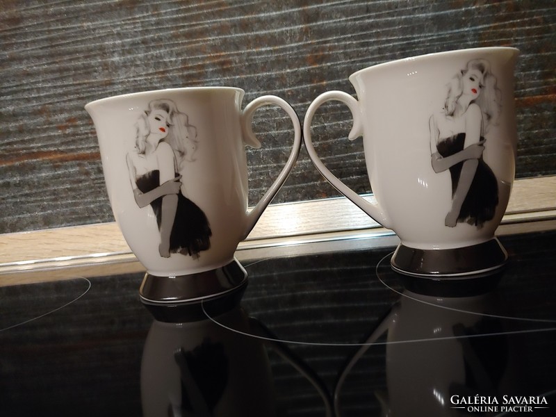 Modern design porcelán teás csésze párban