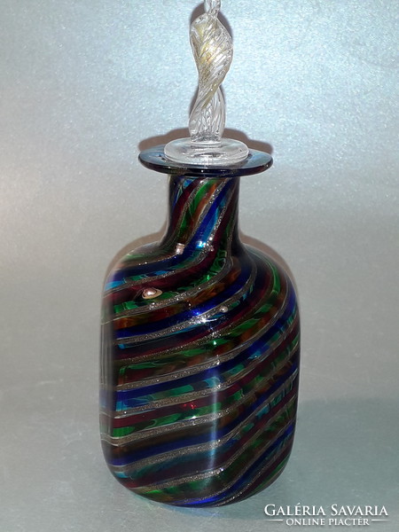 Muránói Linea Valentina egyedi kézműves parfümös üveg gyönyörűség