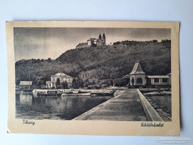 Retro levelezőlap, fotó képeslap - Tihany, 1956