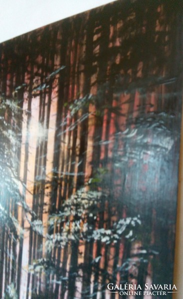 "Téli csend"Festmény farostlemezen 40 54cm