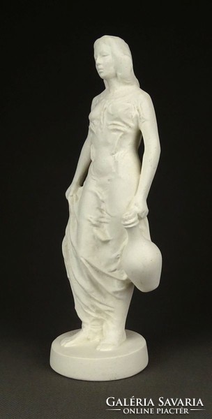 1D193 Józsa Lajos : Kerámia vízhordó nő szobor 27 cm