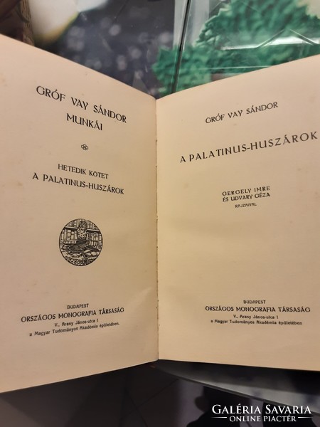 Gróf Vay Sándor - könyvek 7 db- Krónikás Följegyzések, Gergely Imre és Udvary Géza illusztrációival.