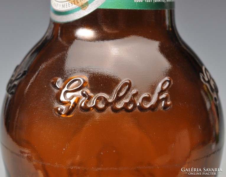 Retro Grolsch csatos sörösüveg, gyönyörű barna üvegű, gyüjtőknek.