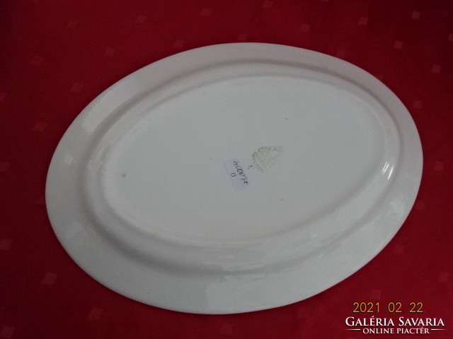 Granite porcelain, oval, white meat bowl. Size: 33 x 23 x 3 cm. He has!
