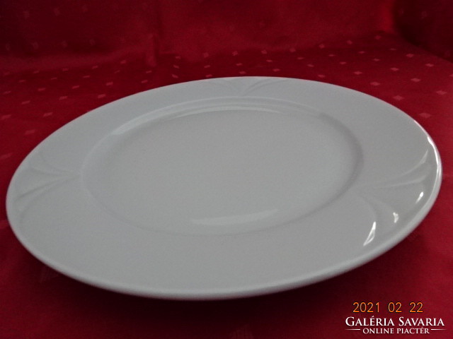Great Plain porcelain, white flat plate with printed pattern, diameter 26 cm. He has!