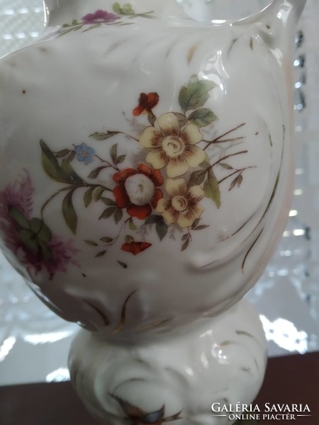 Negotiable! Antique porcelain faience vase with baroque base, circa 1890-1900