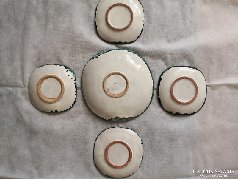 Gálócsy Edit kerámia, Art deco tányérok, süteményes készlet