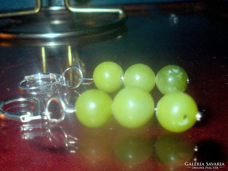 Jade pearl earrings
