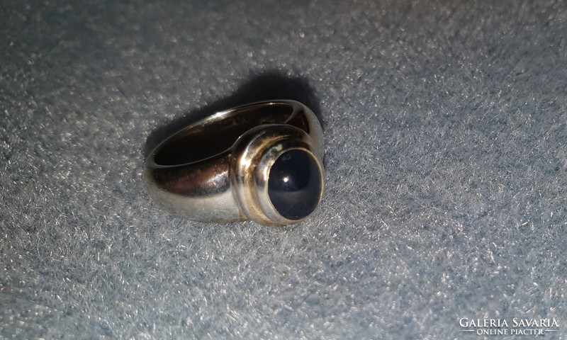 Zafír drágaköves   sterling ezüst  /925/ gyűrű 53 méret-új