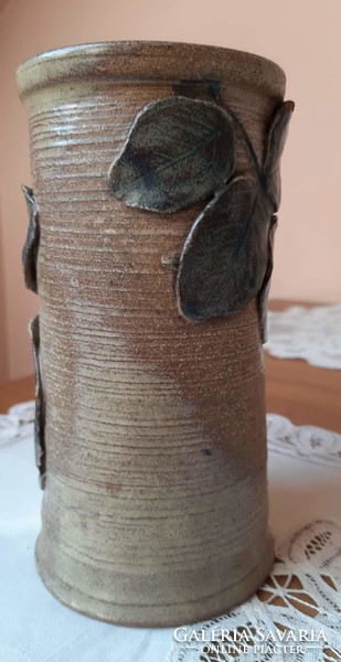 Rosy handicraft retro ceramic vase with monogram