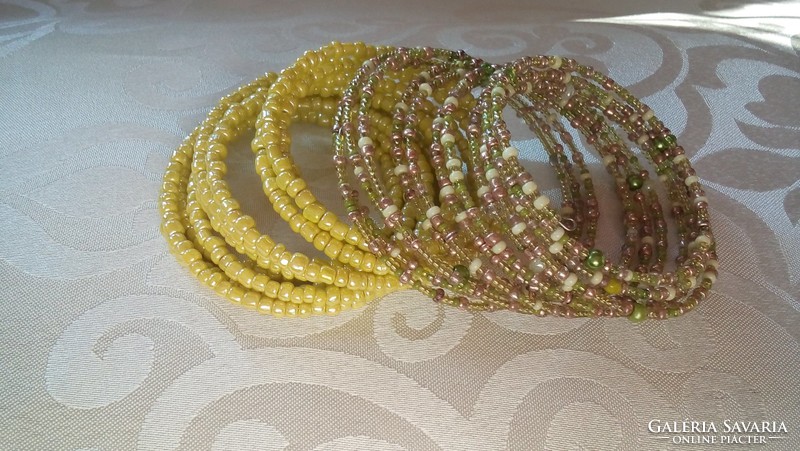 2 pcs bracelets in yellow color