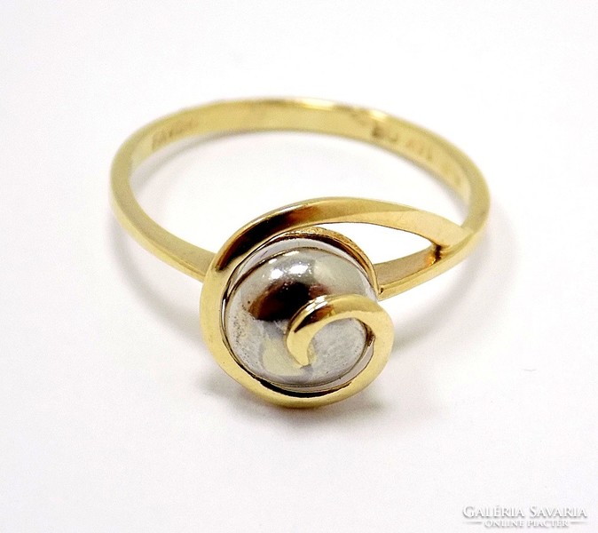 Yellow and white gold ring without stones (zal-au96468)