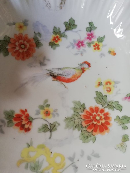 Silezia 1915 - 1938  kb 100 éves madaras porcelán asztalközép