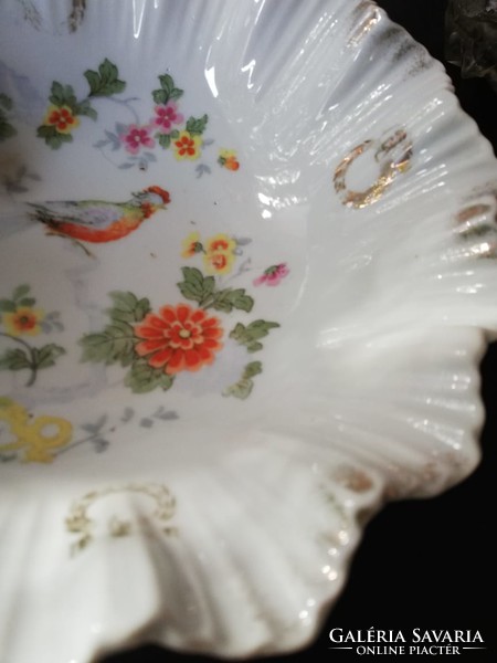 Silezia 1915 - 1938  kb 100 éves madaras porcelán asztalközép