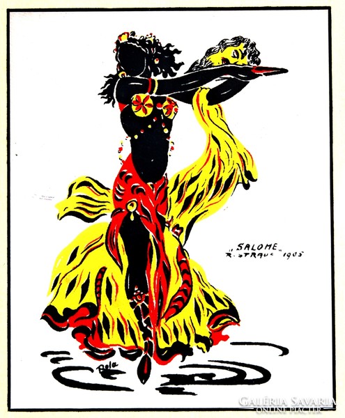 Rola: "Salome" R. Strauss, 1905 - színes litográfia, keretezve