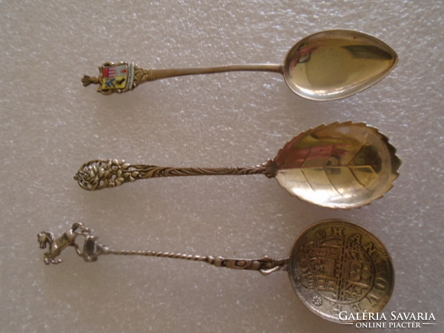 Ornament, small spoon, made with a nice twisted process, material silver 2 pcs 800-1 pcs 835 silver 35 Grams