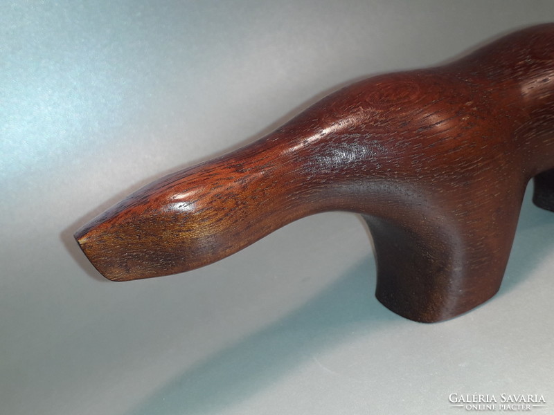 Arne Tjomsland modernist Scandinavian art teak Polar Bear  sculpture figurine 1955