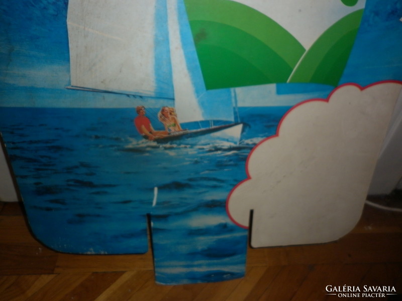 Retró bac dezodor kétoldalas vastag kartonpapír reklám plakát 87cm