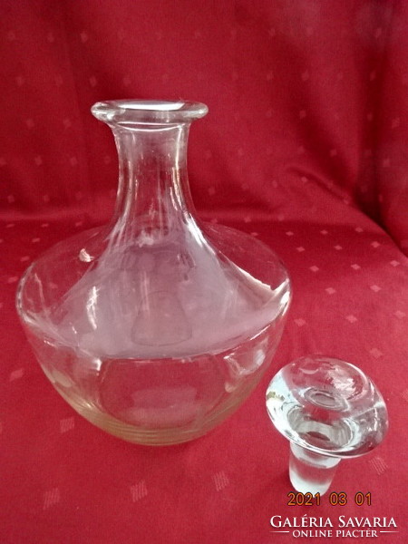 Antique glass decanter with liqueur or wine, height 22 cm. He has! Jókai.