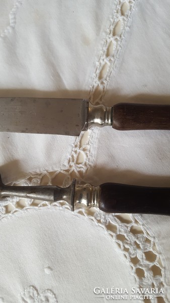 Antique paring knife and meat fork