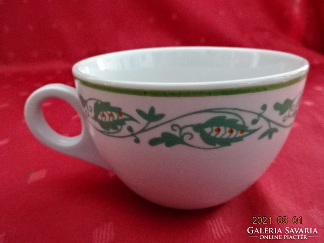 Zsolnay porcelain, tea cup with green pattern, top diameter 9.5 cm. He has! Jokai