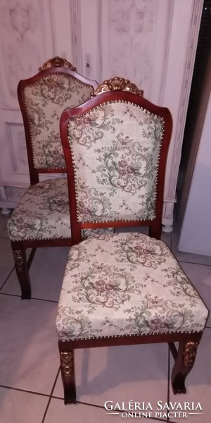 Beautiful neo-baroque chairs, 3 renovated!