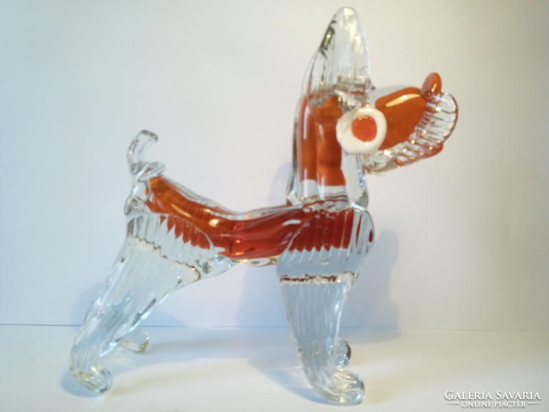 Large Murano dog glass sculpture