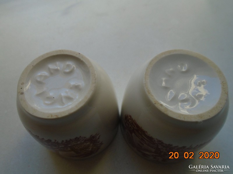 2 egg holders/condiment holders marked England