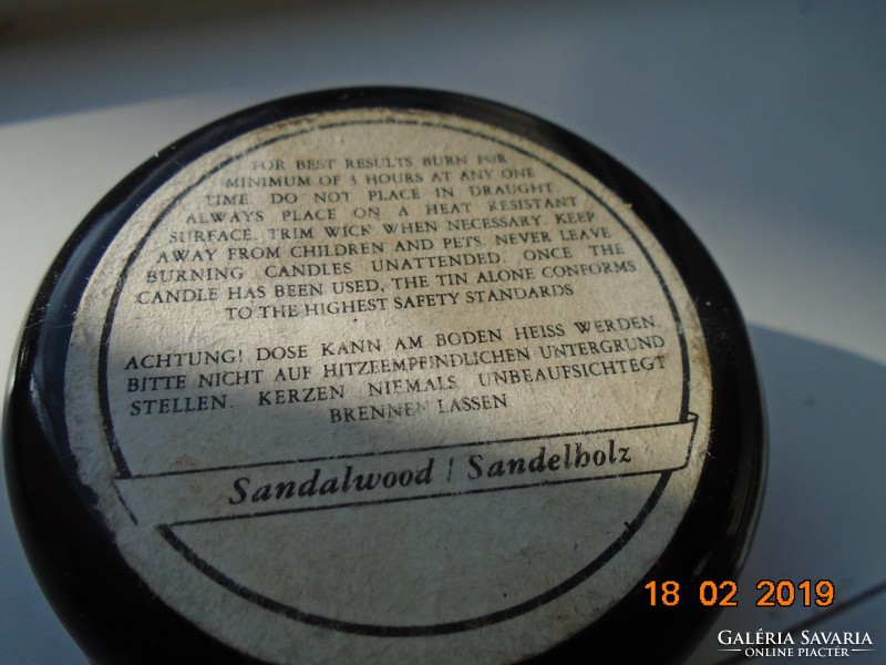 Metal jar for sandalwood ointment hunkydory design 1991