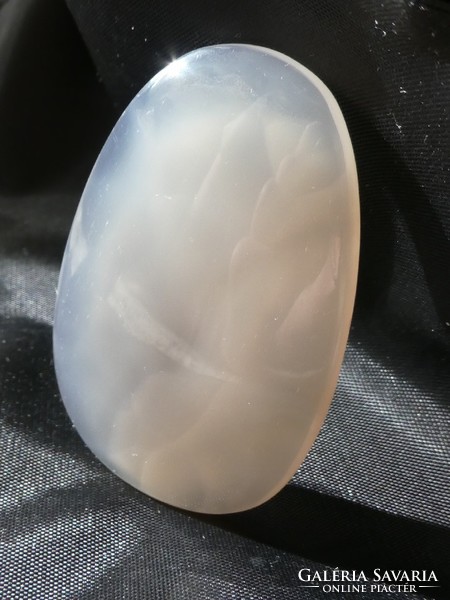 Natural, polished purple chalcedony mineral slice on all sides with a special internal pattern. 44G